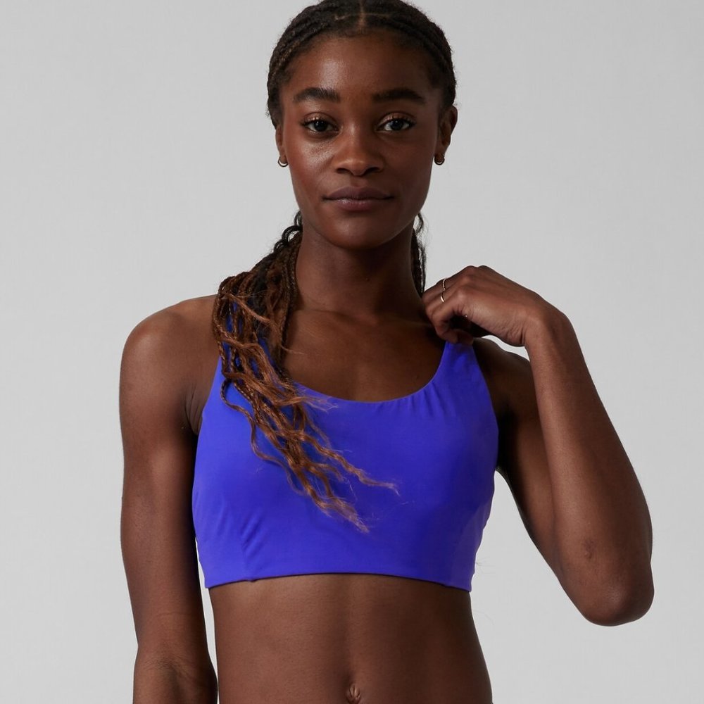 NWT Athleta Malibu Bikini Top XL A-C cup cerullean blue